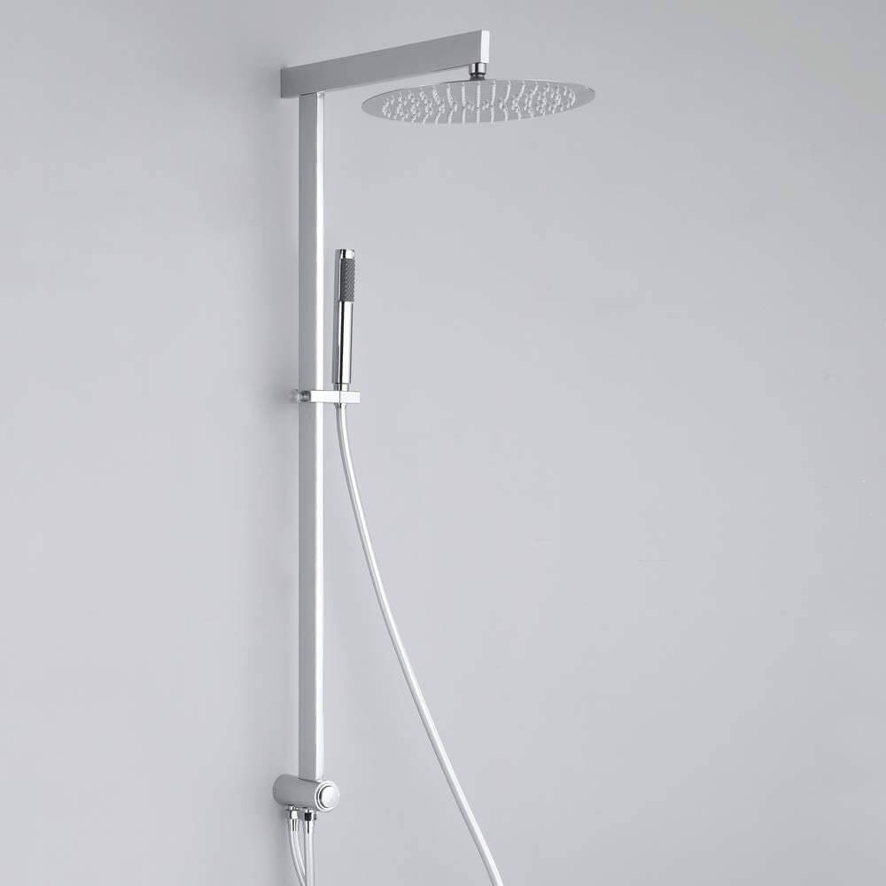HOMELODY Shower Mixer Wall-Mounted Adjustable System with Overhead Shower Head - roxiedaisyuk