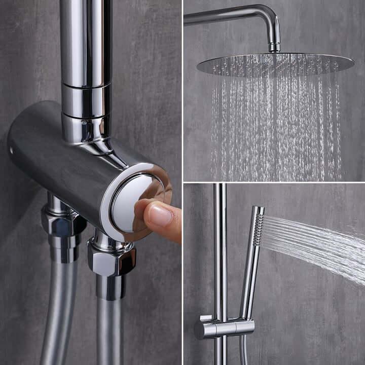 Homelody shower mixer without tap with diverter Wall-mounted shower sets - roxiedaisyuk